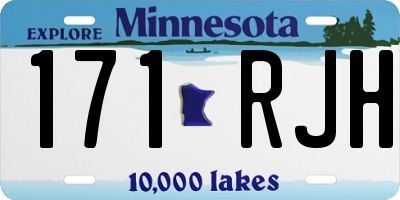 MN license plate 171RJH