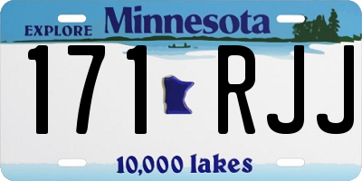 MN license plate 171RJJ