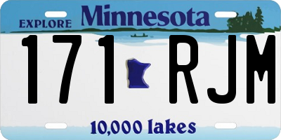 MN license plate 171RJM