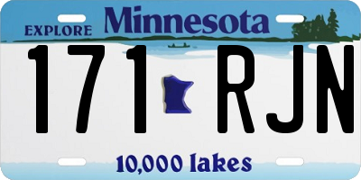 MN license plate 171RJN