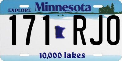 MN license plate 171RJO