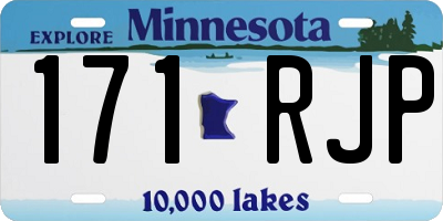 MN license plate 171RJP