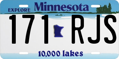 MN license plate 171RJS