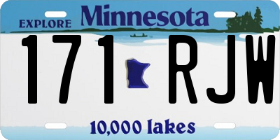 MN license plate 171RJW