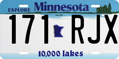 MN license plate 171RJX