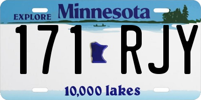 MN license plate 171RJY