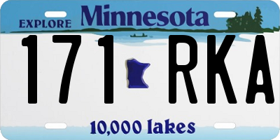 MN license plate 171RKA