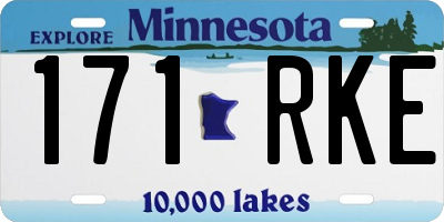 MN license plate 171RKE