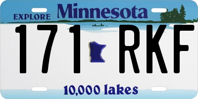 MN license plate 171RKF