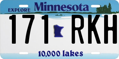 MN license plate 171RKH