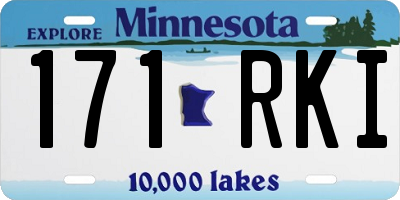MN license plate 171RKI