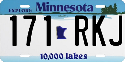 MN license plate 171RKJ
