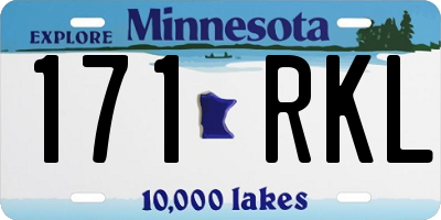 MN license plate 171RKL