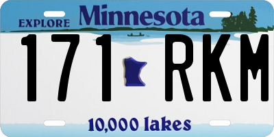 MN license plate 171RKM