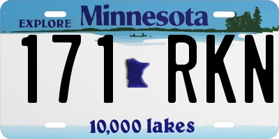 MN license plate 171RKN