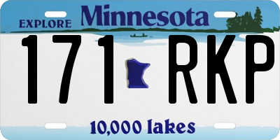 MN license plate 171RKP