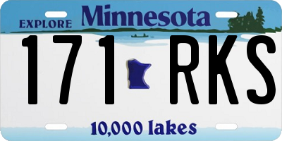 MN license plate 171RKS