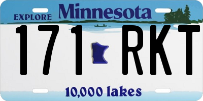 MN license plate 171RKT