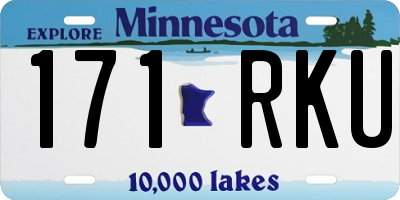MN license plate 171RKU