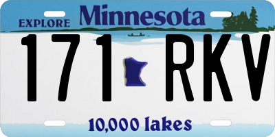 MN license plate 171RKV