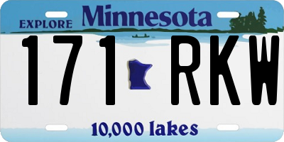 MN license plate 171RKW