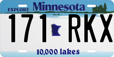 MN license plate 171RKX