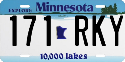 MN license plate 171RKY