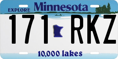 MN license plate 171RKZ
