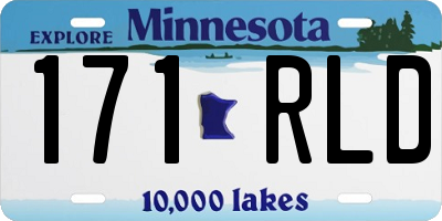 MN license plate 171RLD