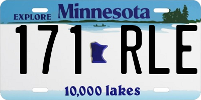 MN license plate 171RLE