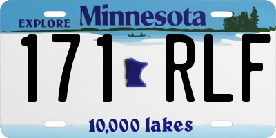 MN license plate 171RLF