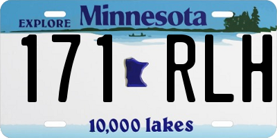 MN license plate 171RLH