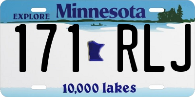 MN license plate 171RLJ