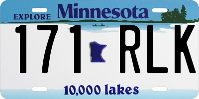 MN license plate 171RLK