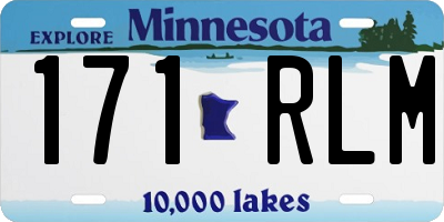 MN license plate 171RLM