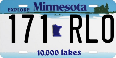 MN license plate 171RLO
