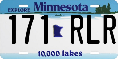 MN license plate 171RLR