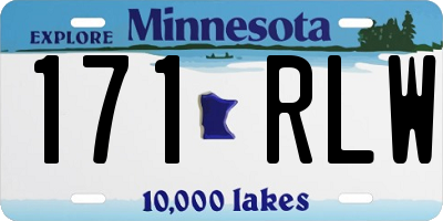 MN license plate 171RLW