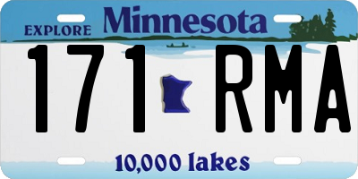 MN license plate 171RMA
