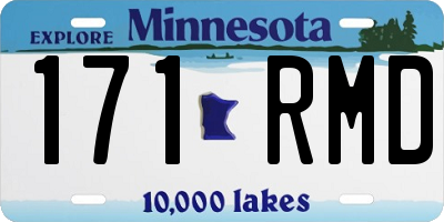 MN license plate 171RMD