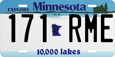 MN license plate 171RME