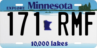 MN license plate 171RMF