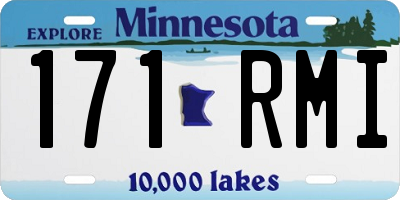 MN license plate 171RMI