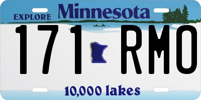 MN license plate 171RMO