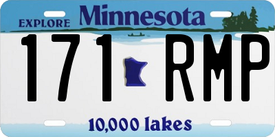 MN license plate 171RMP