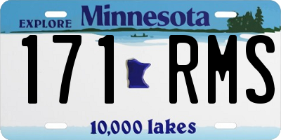 MN license plate 171RMS