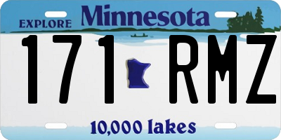 MN license plate 171RMZ