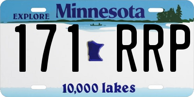 MN license plate 171RRP