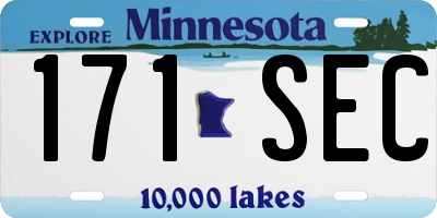MN license plate 171SEC