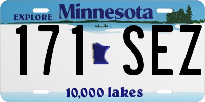 MN license plate 171SEZ